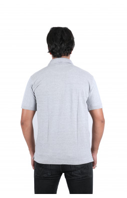 Solid men's Polo Neck Gray T-Shirt